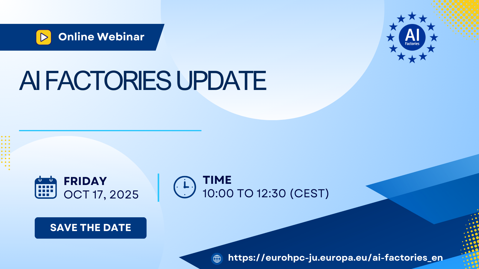 Information about the date and time of the webinar