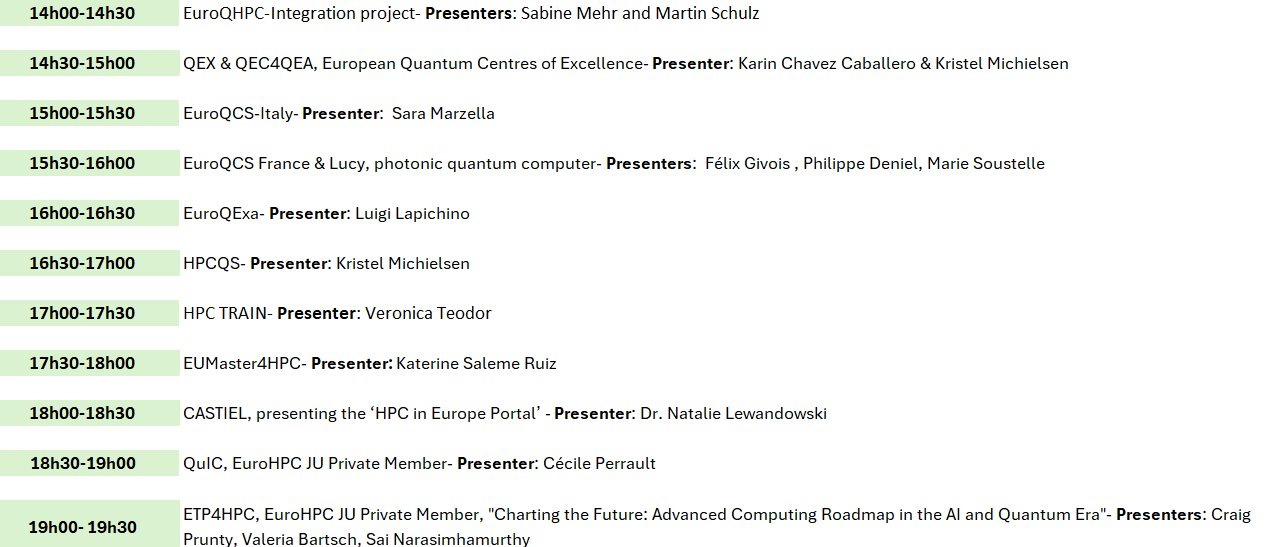 ISC 2026 Presentation schedule DAY 1