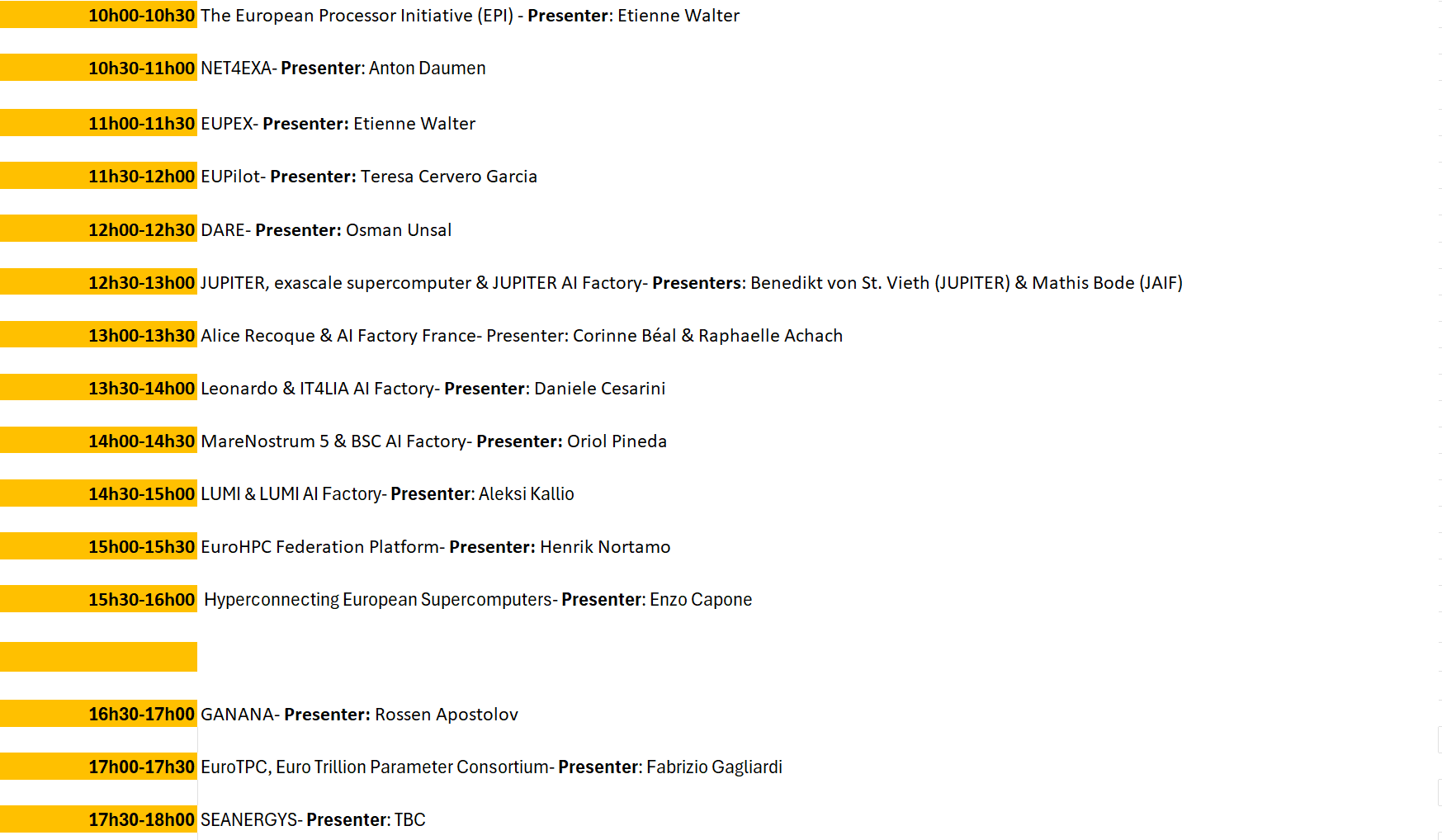 ISC 2026 Presentation schedule DAY 2
