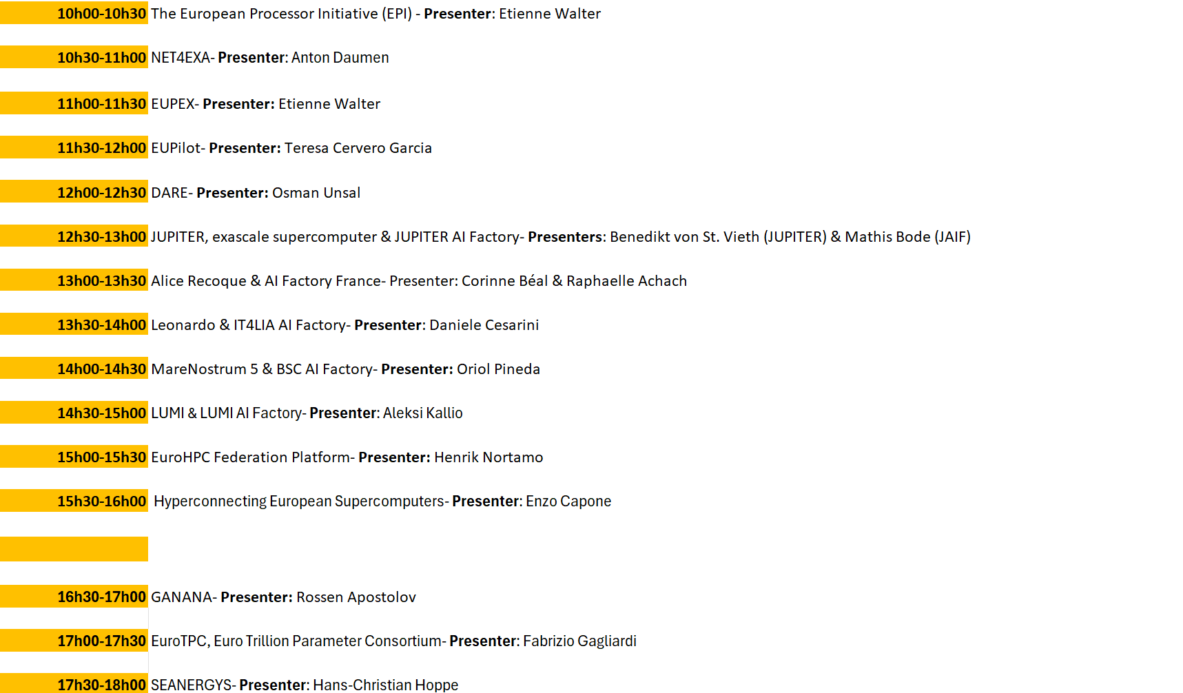 ISC 2026 Presentation schedule DAY 2