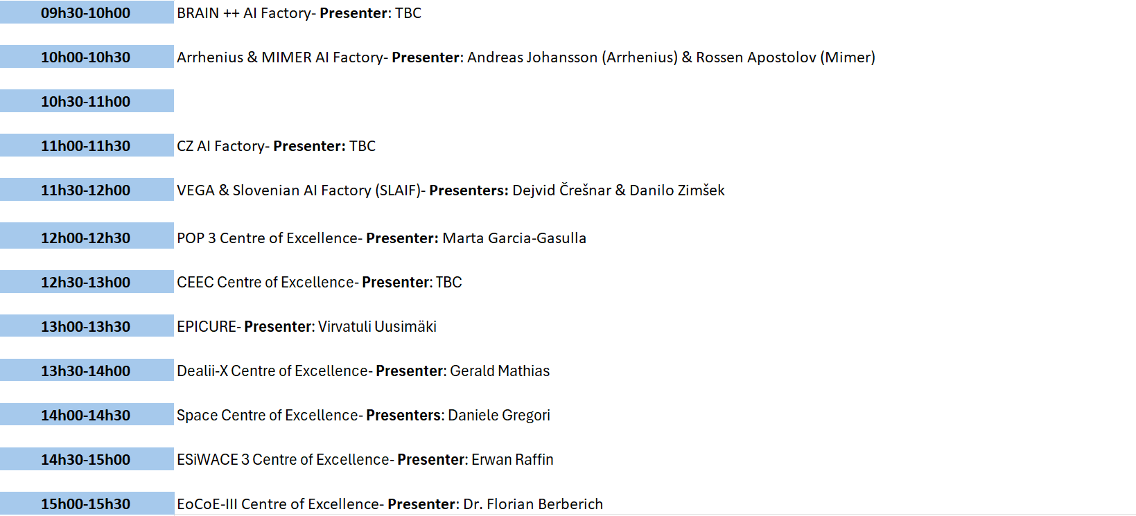 ISC 2026 Presentation schedule DAY 3