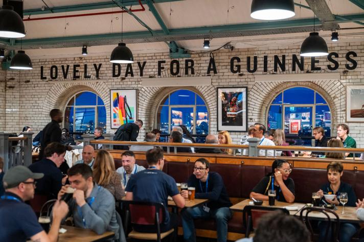 Social event at the Guinness Factory