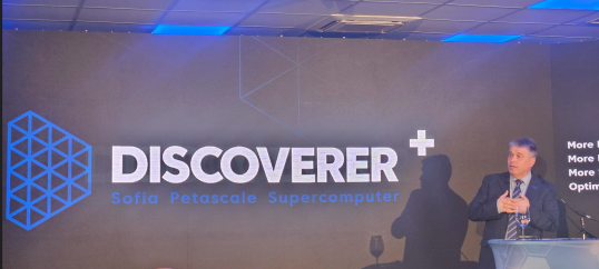Anders Jensen speaking at Press conference Discoverer+ Inauguration in Sofia Bulgaria