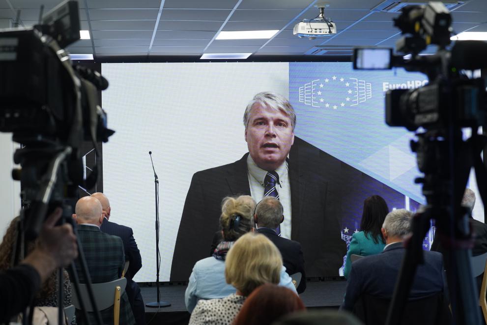 EuroHPC JU Executive Director Anders Dam Jensen at the inauguration of the EuroHPC petascale supercomputer Discoverer in Sofia, Bulgaria.- October 2021
