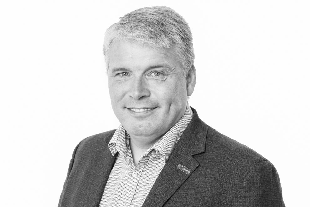 black and white portrait of anders dam jensen