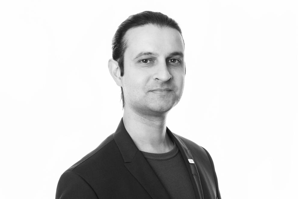 black and white portrait