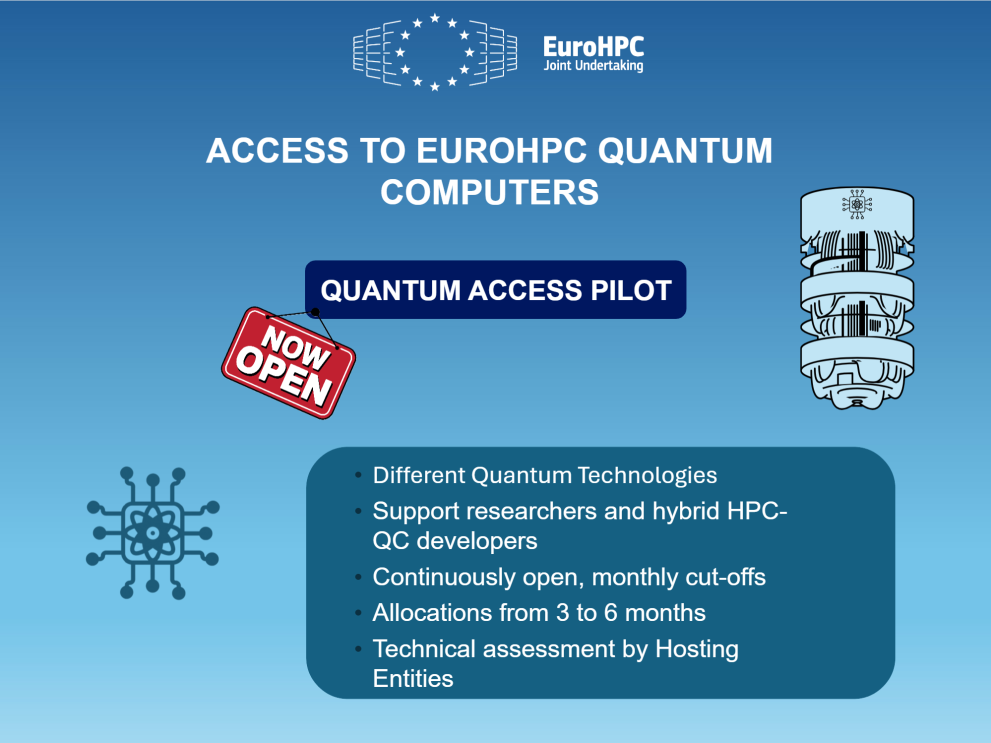 visual announcing Launch  of the first EuroHPC quantum access pilot call