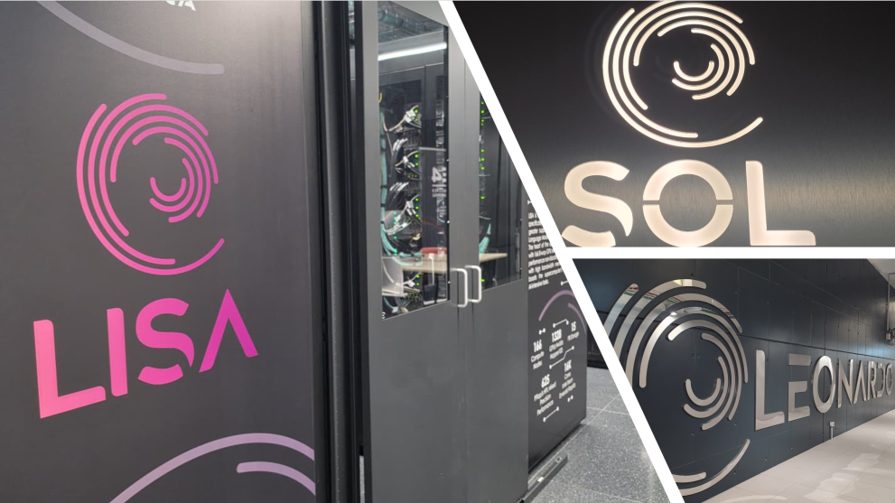 Logo of LISA SOL and Leonardo, the EuroHPC world-class supercomputer in Bologna