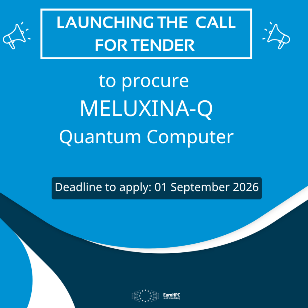 visual announcing the Meluxina-Q procurement launch and its deadline