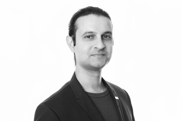 black and white portrait