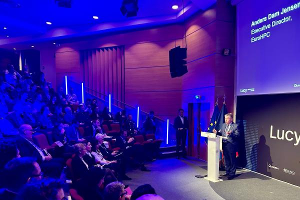 Anders Jensen, Executive Director of EuroHPC JU delivering a speech at the inauguration of Lucy, EuroHPC quantum computer located near Paris