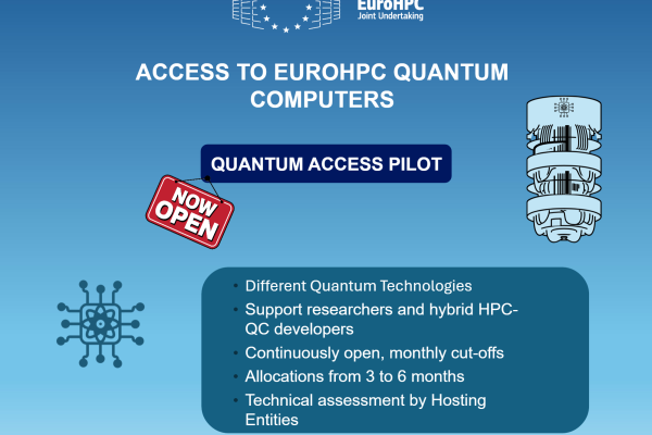 visual announcing Launch  of the first EuroHPC quantum access pilot call