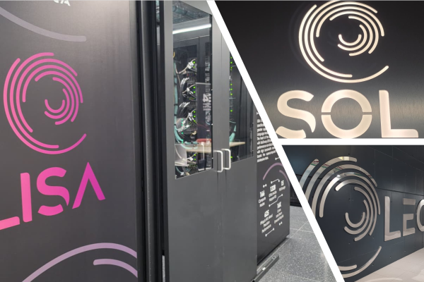 Logo of LISA SOL and Leonardo, the EuroHPC world-class supercomputer in Bologna